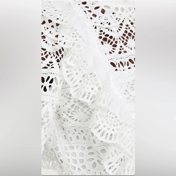 NWT Sea New York Patrizia Lace Open Back Mini Dress in White Size 6 - Picture 6 of 15